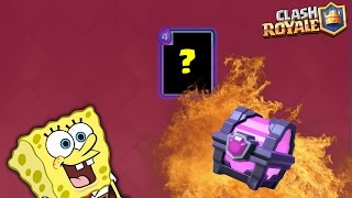 GANHEI UMA CARTA ÉPICA NO BAÚ MÁGICO  BoB Esponja no Clash Royale 9 [upl. by Yenaj]