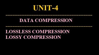 LOSSLESS DATA COMPRESSION VS LOSSY DATA COMPRESSION [upl. by Atinehs]