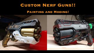 Custom Nerf Guns Painting and Moding [upl. by Annekahs]