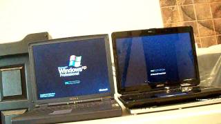 Windows xp vs windows vista boot [upl. by Idroj]