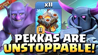 TH11 PEKKA BOWLER SMASH IS BROKEN Best TH11 Attack Strategies NO SIEGE MACHINES  Clash of Clans [upl. by Goode957]