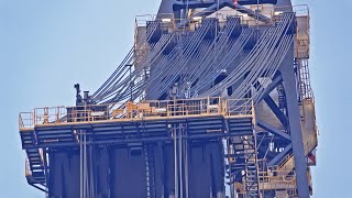 BIGGEST SEMISUBMERSIBLE CRANE SHIP SLEIPNIR ARRIVES AT ROTTERDAM PORT  4K SHIPSPOTTING MARCH 2024 [upl. by Roti949]