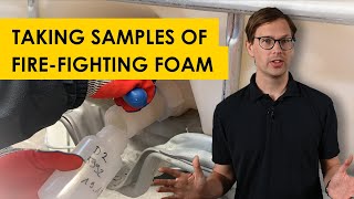 Taking samples of firefighting foam [upl. by Abram]