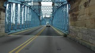 John A Roebling Suspension Bridge southbound [upl. by Euqinommod]