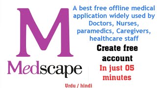 How to create account on medscape application  create free account for medscape  free medical app [upl. by Grimaldi]