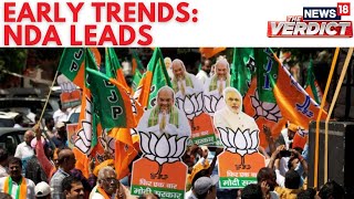 Election Results 2024 News  NDA Takes Lead Over INDIA In Early Trends  Counting Day N18ER [upl. by Keldon32]