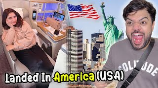 Landed In United States Of America 🇺🇸🔥  Business Class Flight Surprise For Aroob 😍 [upl. by Sergo]