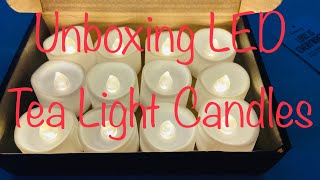 UNBOXING Homemory LED Tea Light Candles amp Quick Demonstration [upl. by Rinna]