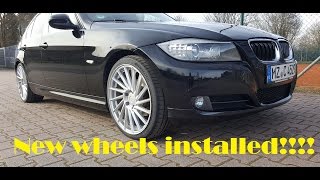 Bmw e90 wheels Installed keskin kt 17 19quot [upl. by Babs]