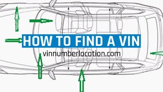 How To Find A VIN Number Location Locate the car vin chassis or frame identity number on and car [upl. by Reeta]