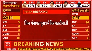 UP Panchayat Chunav Results BJP और SP में कांटे की टक्कर पलपल की अपडेट [upl. by Radmen]