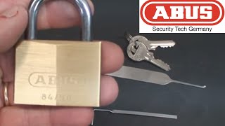 32 Abus Model 8450 Padlock SPPd How to Beat Security Pins [upl. by Akanke]