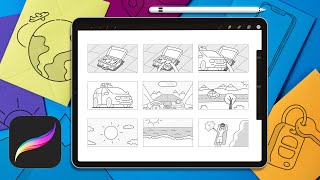 Storyboarding in Procreate Beginners Guide to Drawing Storyboards [upl. by Anirdua]