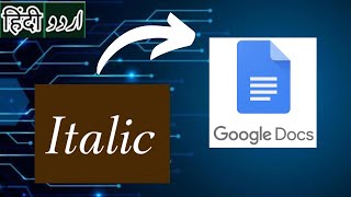 How to Italicize Text in Google Docs In URDUHINDI  Easy Tutorials [upl. by Atekram]