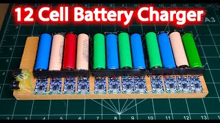 How to build a 18650 Battery Charging Station  DIY 12 Cell LithiumIon Battery Charger [upl. by Brozak230]