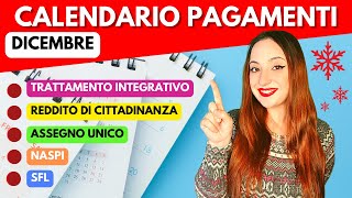 ARRIVA IL NATALE  PAGAMENTI DICEMBRE 2023 💲SFL 💰 RDC💳NASPI 🗓️ ASSEGNO UNICO 👨‍👩‍👦EX BONUS RENZI [upl. by Zsazsa]