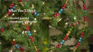 Decorating a Tree with Beaded Garland [upl. by Einuj671]