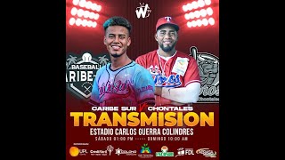 🔴Pomares2023 CHONTALES VS CARIBE SUR JUEGO 2 ⚾️ [upl. by Llerdnek]