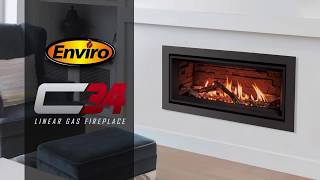 C34 Enviro Linear Gas Fireplace [upl. by Toy]