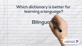 Monolingual vs Bilingual Dictionaries [upl. by Christopher]