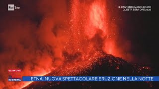 Etna nuova spettacolare eruzione nella notte  La vita in diretta 11022022 [upl. by Imailiv]