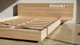 How to make a floating hinoki bed Queen  편백나무침대퀸사이즈 만들기 [upl. by Lili605]