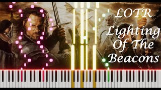 The Lighting of the Beacons LOTR  Howard Shore PianoampViolin [upl. by Ityak]