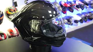 Alpinestars Supertech R10 Motorcycle Helmet Black Carbon [upl. by Sower344]