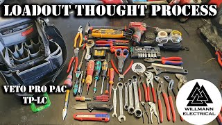 Building an Electricians Tool Bag LoadOut featuring the Veto Pro Pac TPLC [upl. by Dworman766]