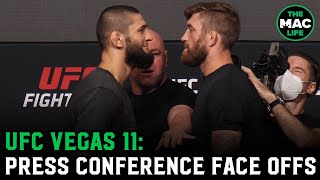 UFC Vegas 11 Face Offs Khamzat Chimaev vs Meerschaert Cerrone vs Price amp Walker vs Spann [upl. by Ikciv]