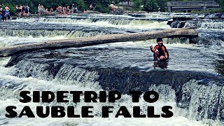 Sauble Falls in 4k falls in Ontario  Road Trip Ontario  Best of Ontario [upl. by Annerahs]