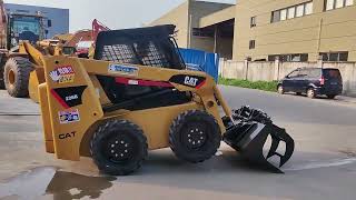 Mini Skid Steer Loader With Track Used Caterpillar In front Compact Skid Steer Loader Cat 226b [upl. by Wiggins]