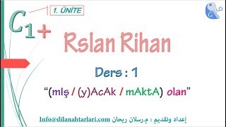 تعلم اللغة التركية الدرس الأول من المستوى C1 الفاعل olan [upl. by Alderman]