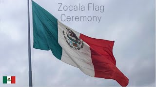 Flag Ceremony at the Zocalo  Mexico City Mexico [upl. by Kara983]