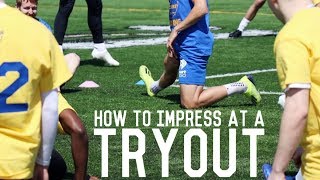 How To Get A Football Trial amp Impress The Coaches  Behind The Scenes Of An Open Tryout [upl. by Alenoel158]