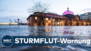 WARNUNG vor STURMFLUT in Hamburg und an der Nordsee [upl. by Vento195]