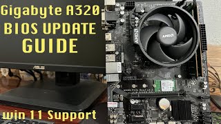 How to update Gigabyte A320 Motherboard Bios Complete Guide Basic To Final Version Win 11 Supported [upl. by Ydnis378]