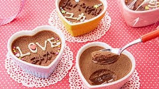 バレンタイン 手作りチョコレシピ 家族チョコ編 可愛い濃厚チョコムース [upl. by Okimuk]