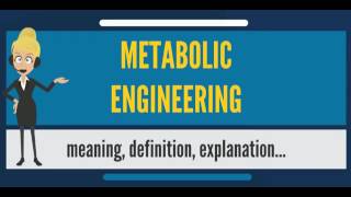 What is METABOLIC ENGINEERING What does METABOLIC ENGINEERING mean [upl. by Anertak]