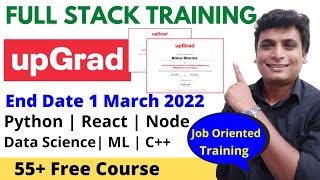 upGrad Free Training quotPython Full Stack React Node Js Webquot  Data Science C Free Certificate [upl. by Juditha368]