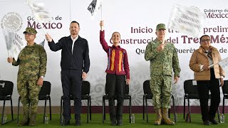 Arranque de los trabajos preliminares de la construcción del tren de pasajeros MéxicoQuerétaro [upl. by Edlihtam]