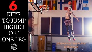 6 Steps on How to Jump Higher Off One Leg Improve your technique Feat Dunk Pro 1FootGod [upl. by Lonny]