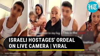 Hamas Militants Live Stream Israeli Hostages Plea Before Whisking Them Into Gaza  Watch [upl. by Tterrag]