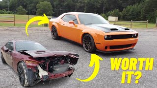 Rebuilding Wrecked 2018 Hellcat SRT In 20 Mins Or Less [upl. by Arihsaj]