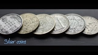 Rare and old 1 Rupee Silver Coin Collection  India  Before Independence [upl. by Redman136]