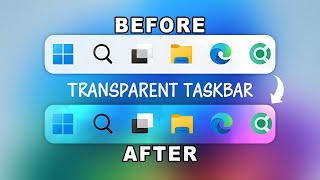 How to Make Taskbar Transparent in Windows 11 and 10 2024 [upl. by Euqor477]