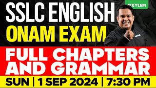 SSLC Onam Exam  English  Full Chapters amp Grammar Revision  Xylem SSLC [upl. by Emolas]