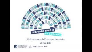 Shakespeare et la France  Pierre Iselin  2016 [upl. by Rossner]