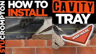 Bricklaying Guide How To do a Cavity Tray Over Lintel [upl. by Justinian]