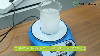 How to Make PVA Solution？ ColdWater Solubility Test for PVA Powder [upl. by Riedel]